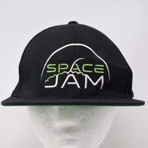 Sport Tek Space Jam Snapback Cap OSFA Unisex Black Embroidered Athleisure Street